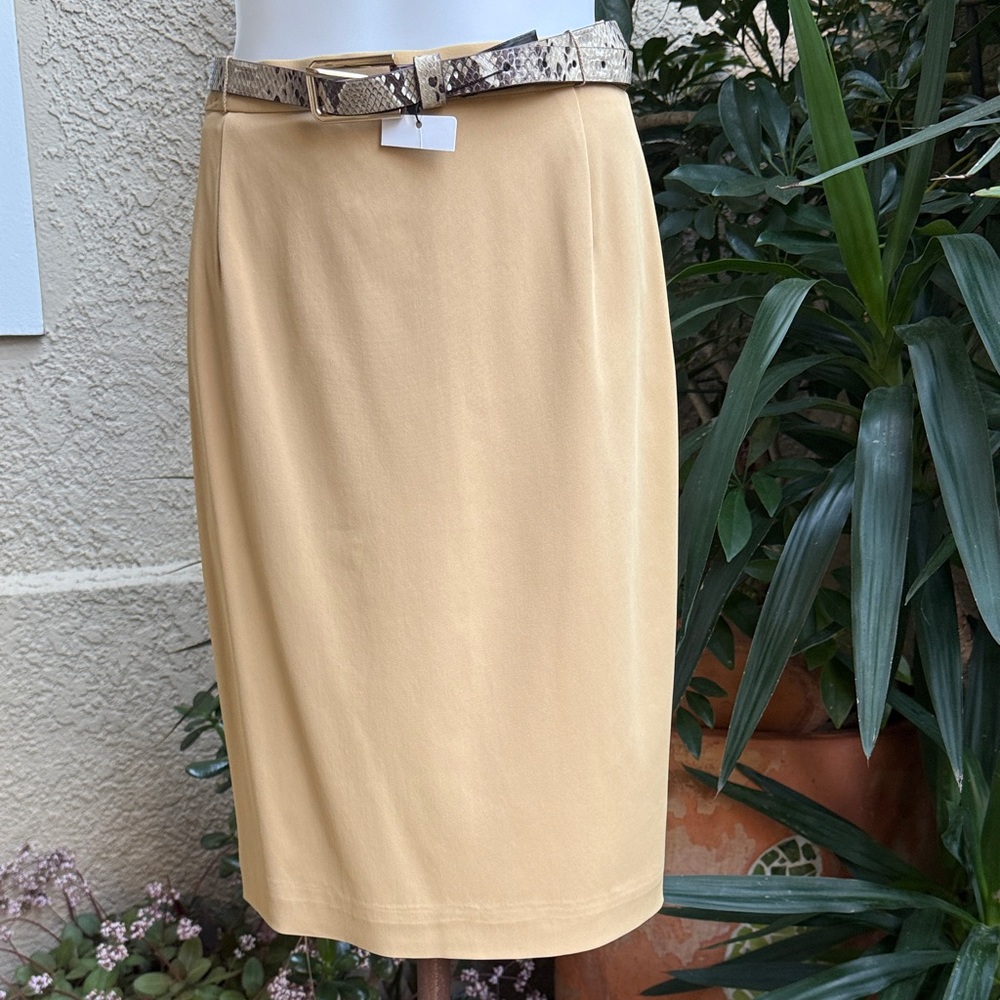 Vintage tan Prada pencil skirt with lining